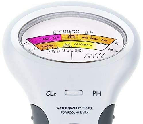 - 1 medidor de agua de calidad y pH y Cl2, portátil digital, monitor de Ph Agua, comprobador de cloro, piscina, kit de prueba Reacondicionado Discount