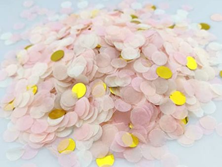 Frxvuc 3000 Piezas Confeti Rosa 1cm Redondo 50g Puntos de Confeti Rosa Dorado para Decoración de Globos Boda Día de San Valentín Decoración de Mesa Fiesta de Cumpleaños Embalaje Deteriorado Hot on Sale