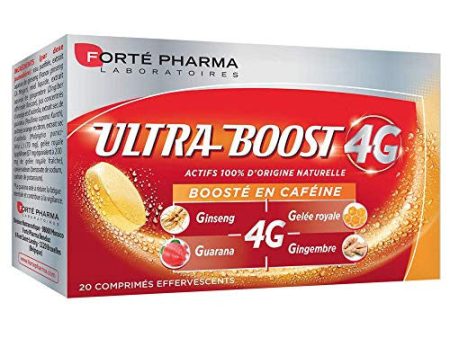 Forté Pharma - Ultra Boost 4G, Suplemento de alimentos de refuerzo de energía, - Basado en cafeína y acerola, 20 tabletas efervescentes Embalaje Deteriorado Online Hot Sale