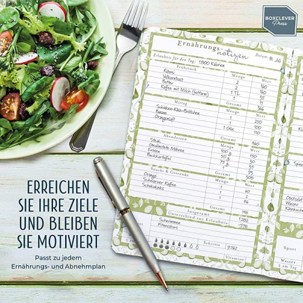 (En alemán) Diat & Fitness Tagebuch de Boxclever Press. Planner alimentos compatible con Weight Watchers y planes de dieta Embalaje Deteriorado Hot on Sale